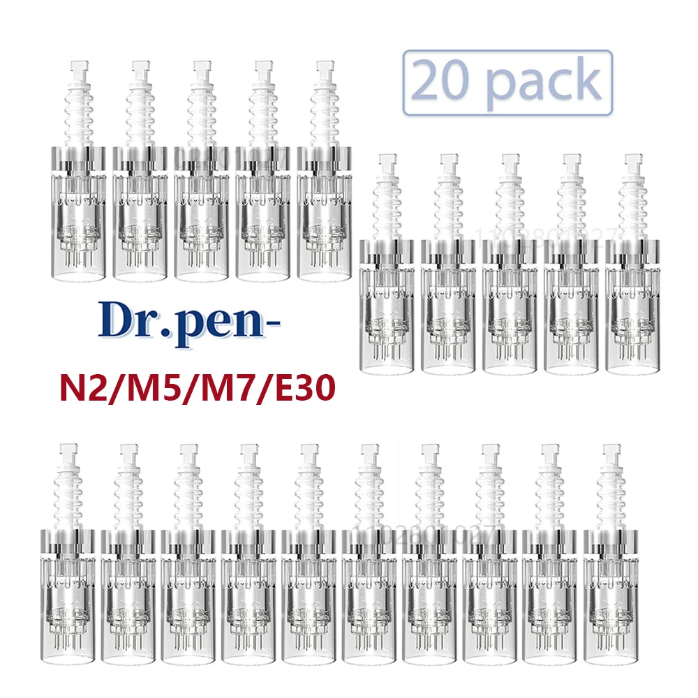 20 cartuchos de agulhas Dr.Pen Ultima N2/M5/M7/E30 - peças de reposição originais Dr Pen PMU e agulha MTS | Ekai