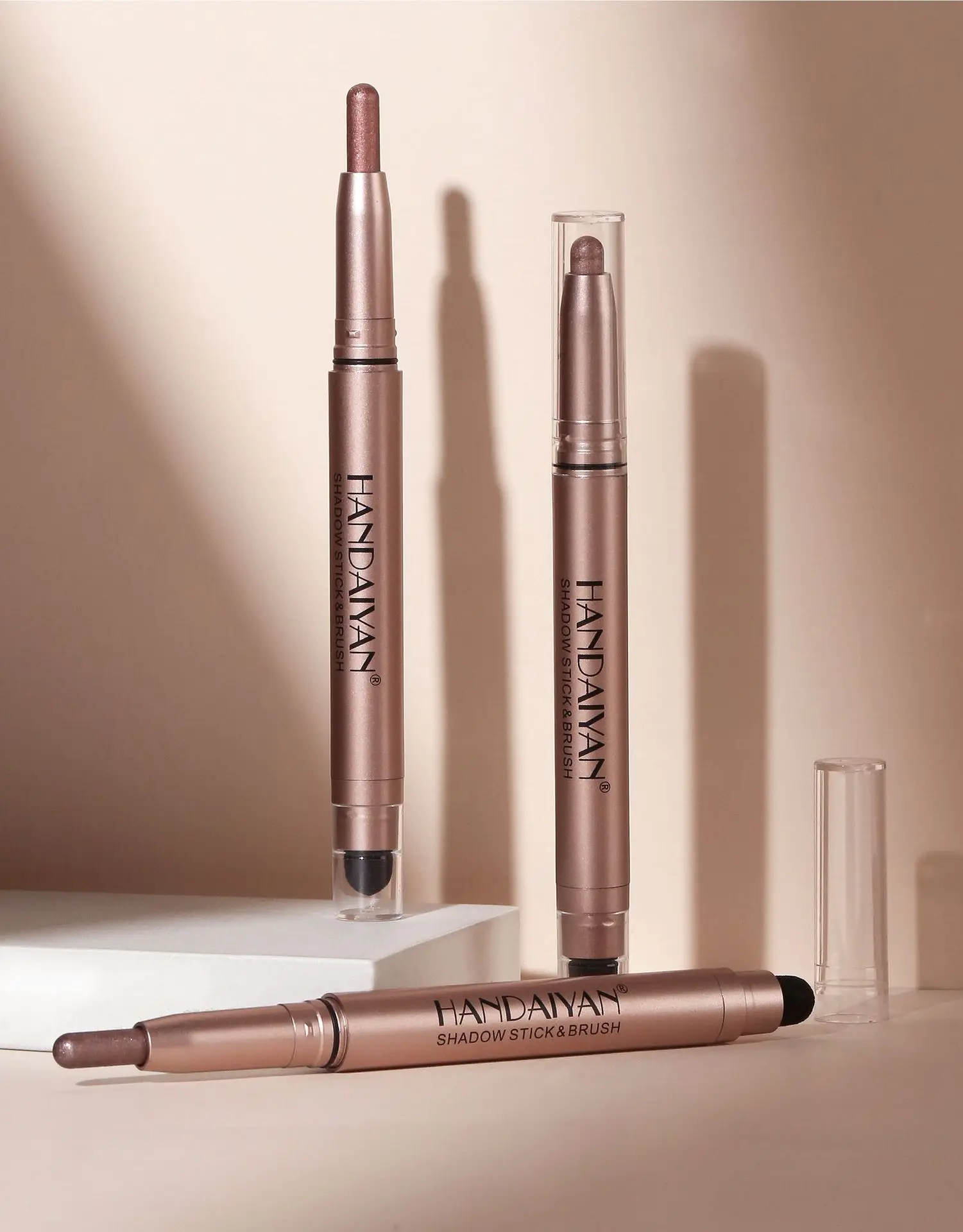 Wasserfester Lidschattenstift Metallic Schimmer Cream Pen Pinsel_voghion.com