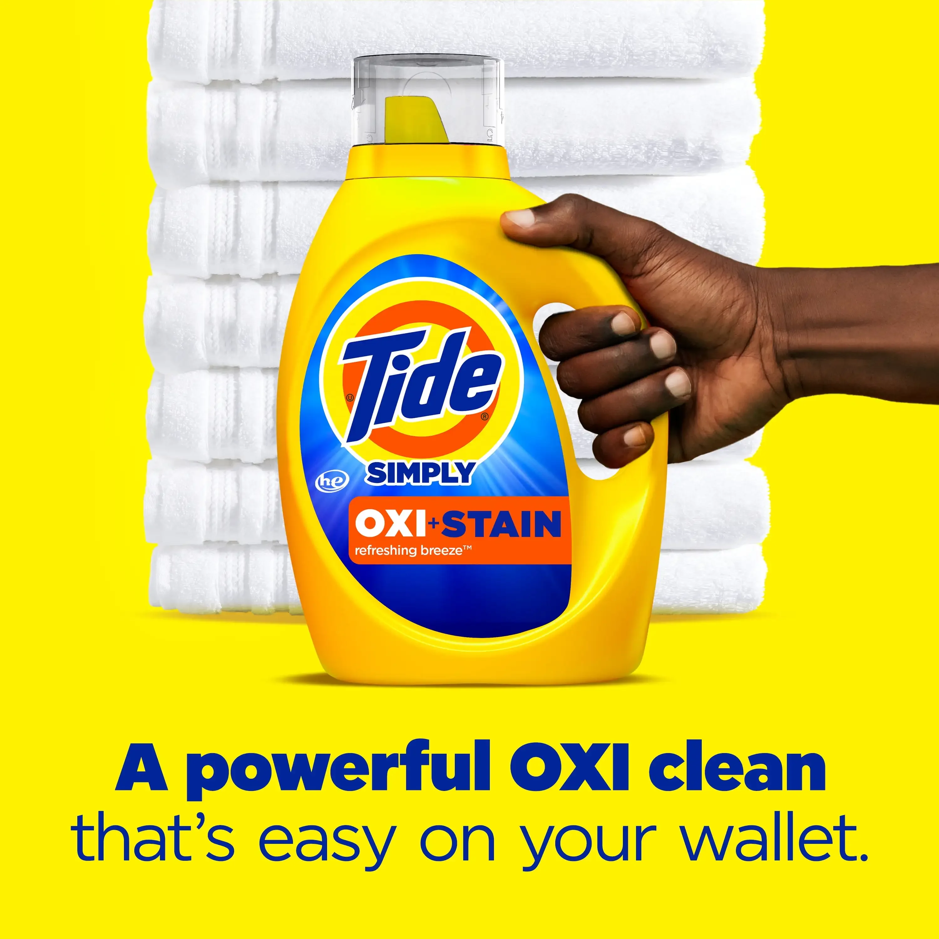 Liquid Laundry Detergent Refreshing Breeze 20 Loads 31 Fl Oz Against Stains and Odors with Twice The Oxi Fighting Power
