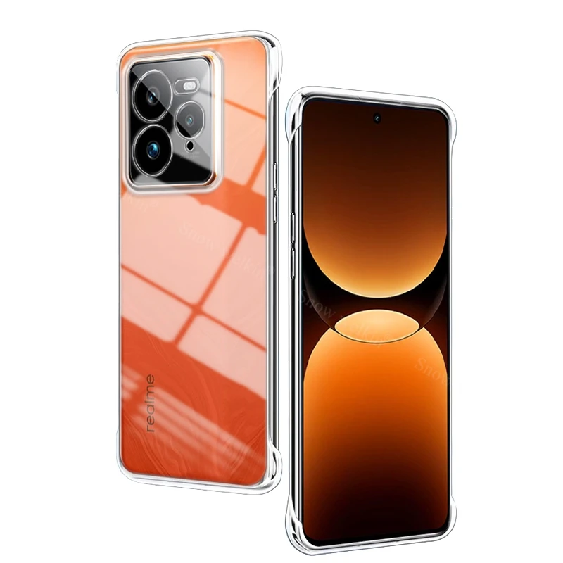 Frameless Slim Transparent Plastic Hard Case Back Cover