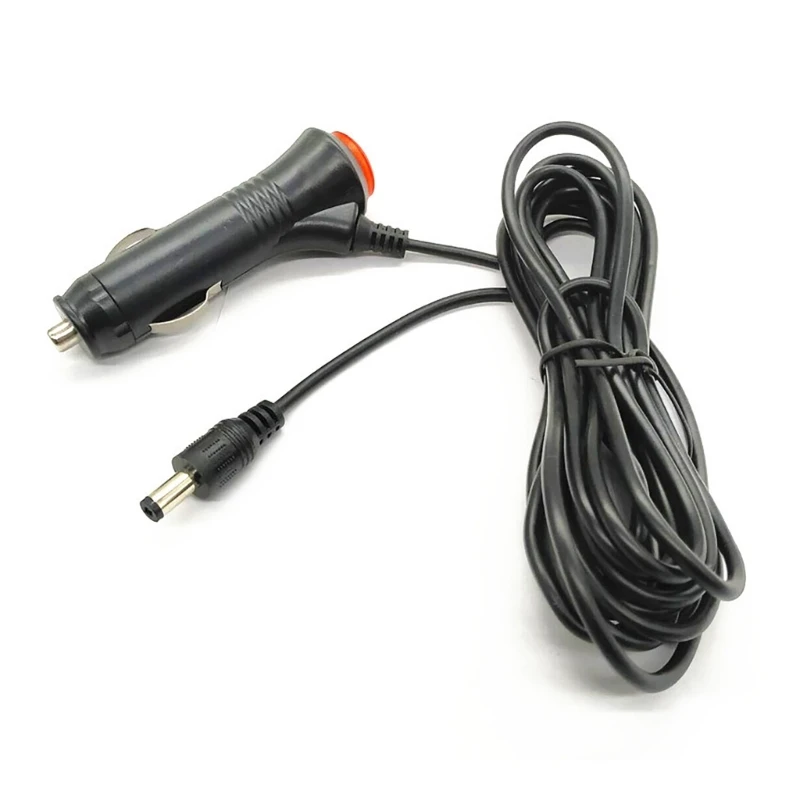 

Cigarettes Male to DC5.5x2.1mm Male Power Cord Extension Cable Wire with Switching Control Button for Car Fan