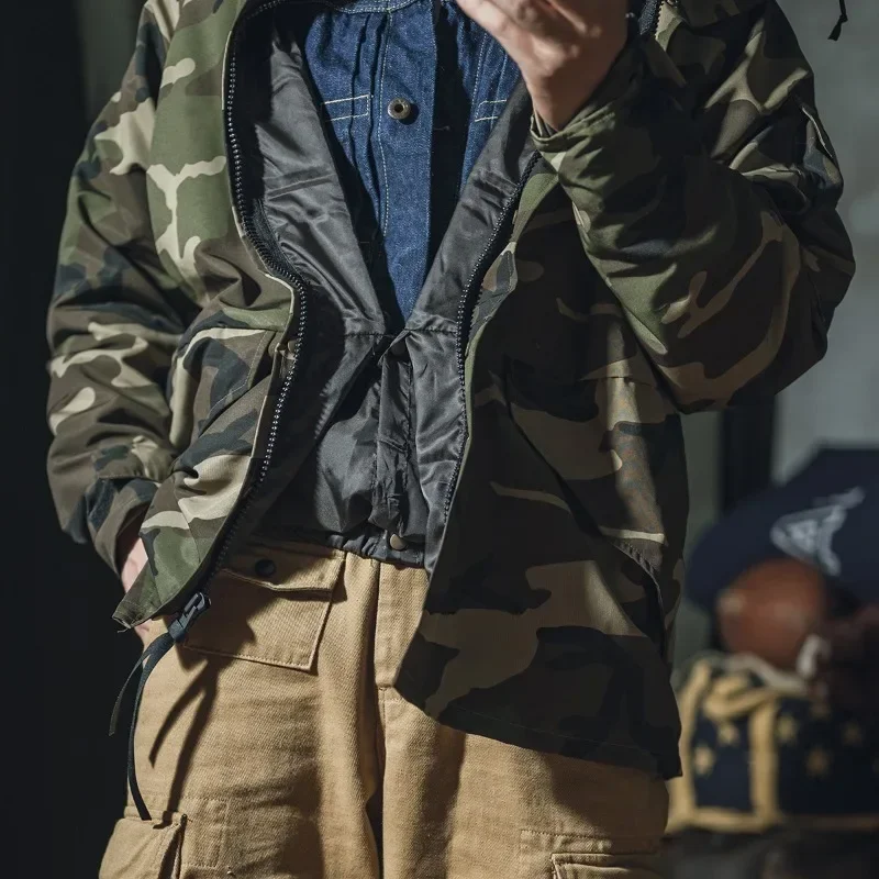 Woodland Winter Outdoor Charge Jacket Mens Camouflage Waterproof Coat Windbreak Men's Tactical Hooded Outwear ECWCS PARKA