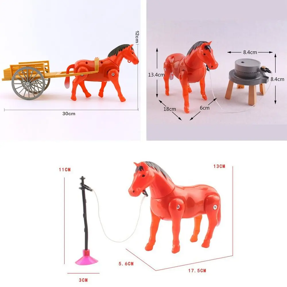 Funny Horse Circling Toy Plastic Creative Electric Horse Model Mini Sensory Toys Anxiety Relief horse-drawn vehicle fidget toys stress relief toys