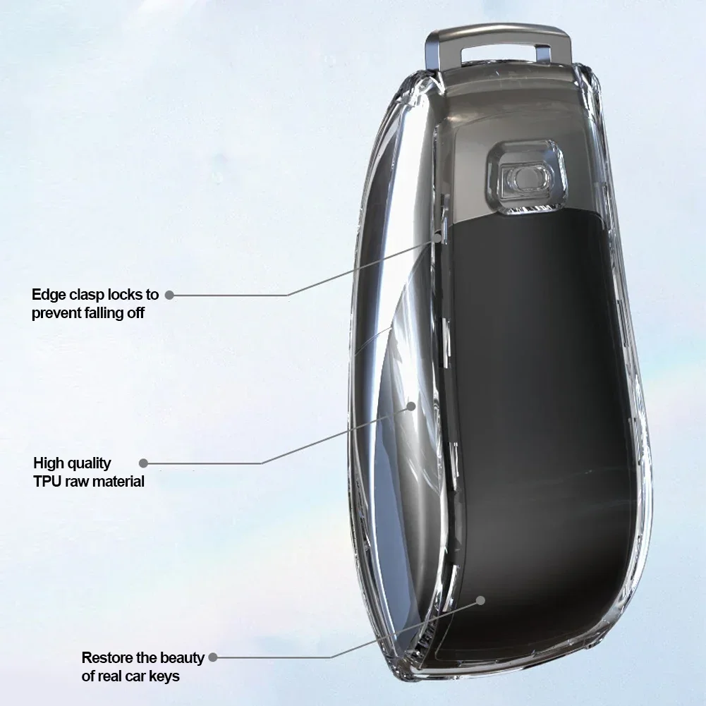 Transparent TPU Car Key Case Cover for Mercedes Benz Key Shell Protector