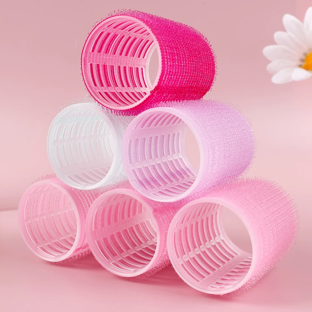 Random Self-Grip Hair Rollers No Heat Plastic Hair Bang Rolls Self-adhesive Hook Portable Salon Hairs Styling Curler Tools