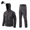 Outdoor Camoflage SoftShell Men's Suits 5XL Oversized Waterproof Fleece Clothes Set Men Clothing Camping Hunting Suit A2F051 1