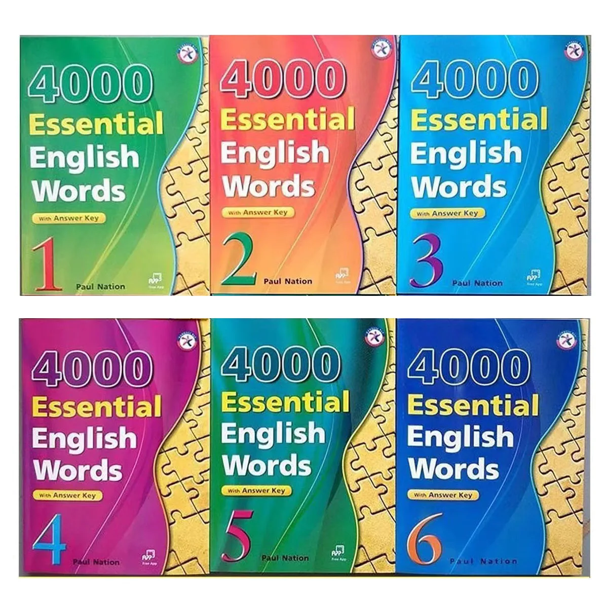 

3 книги/комплект, 1-3/4-6, 4000 основных английских слов, полноцветная новая версия руководства по изучению на английском языке, книги