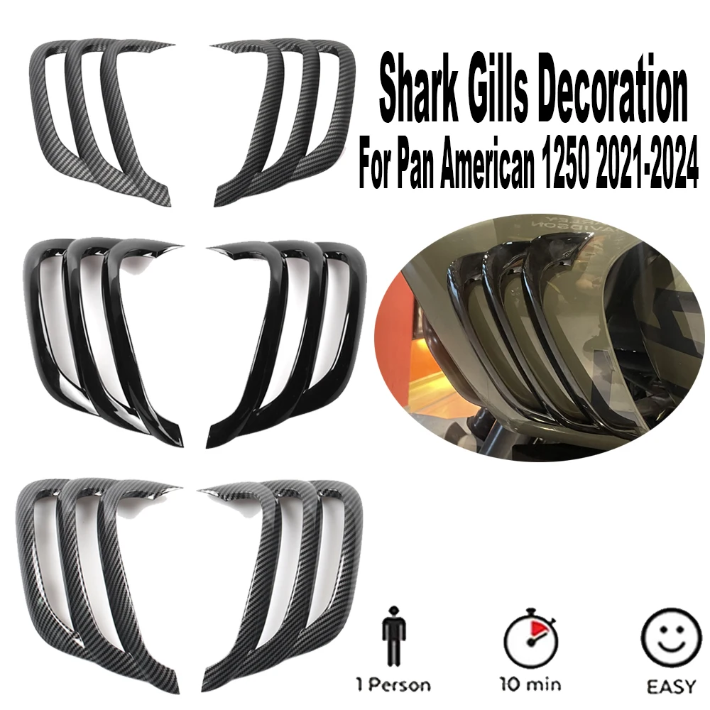 

Новый аксессуар для мотоцикла Shark Gills декоративный боковой комплект подходит для Harley PAN AMERICA 1250 S PA1250S 2021 2022 2023 2024