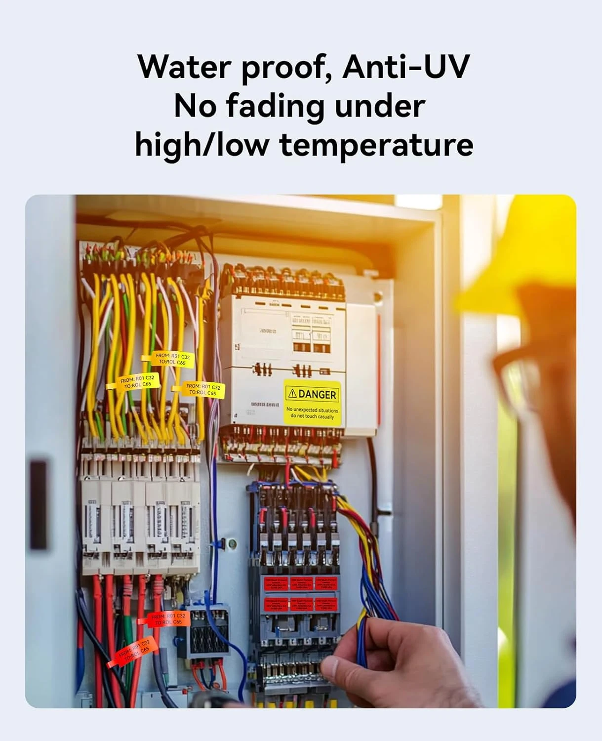 300DPI Niimbot M2 Portable Thermal Transfer Label Printer or Color Printing Ribbon White Cable Label Stickers Long-term Storage