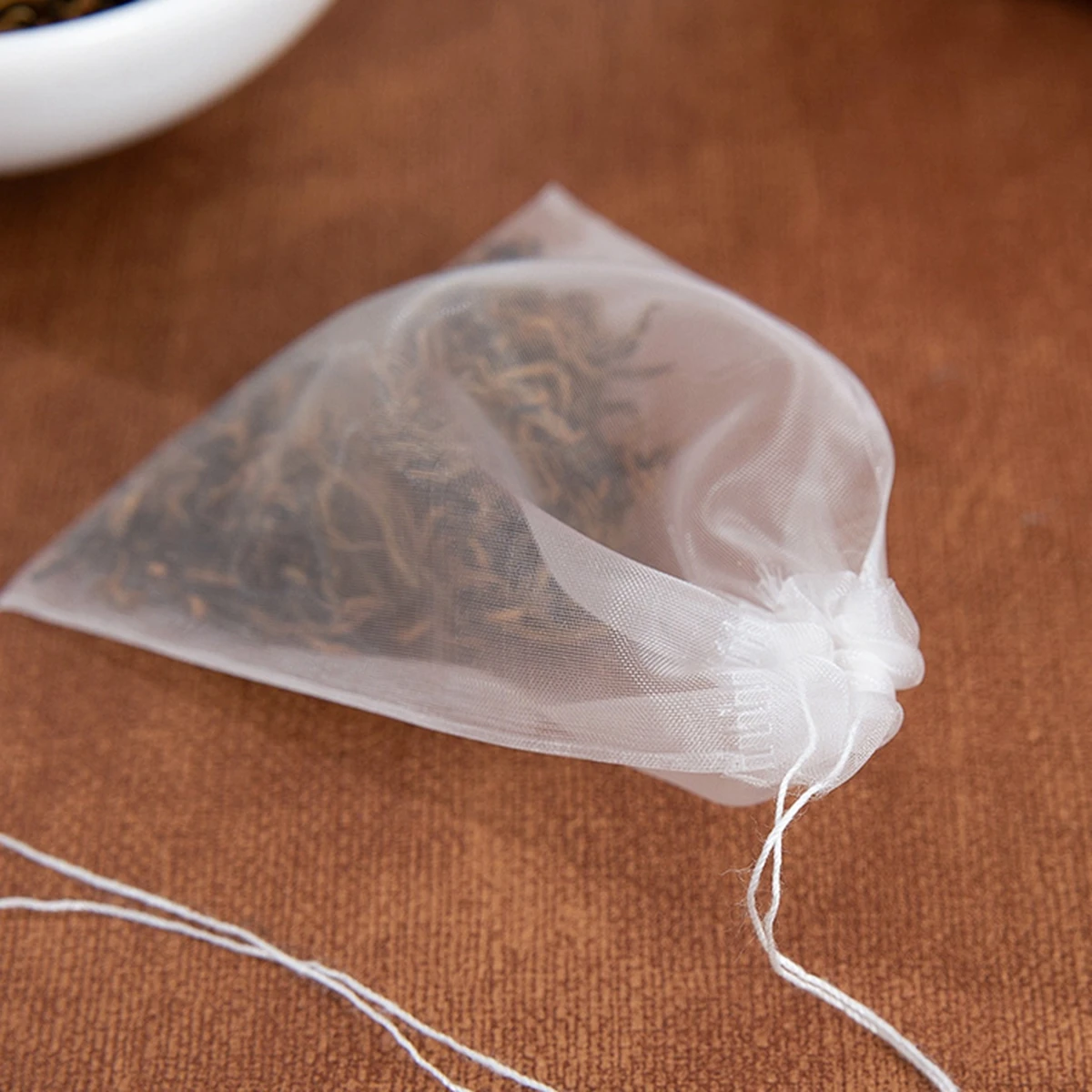 50 Stück Transparente Nylon-filterbeutel Für Tee Und Gewürze_voghion.com