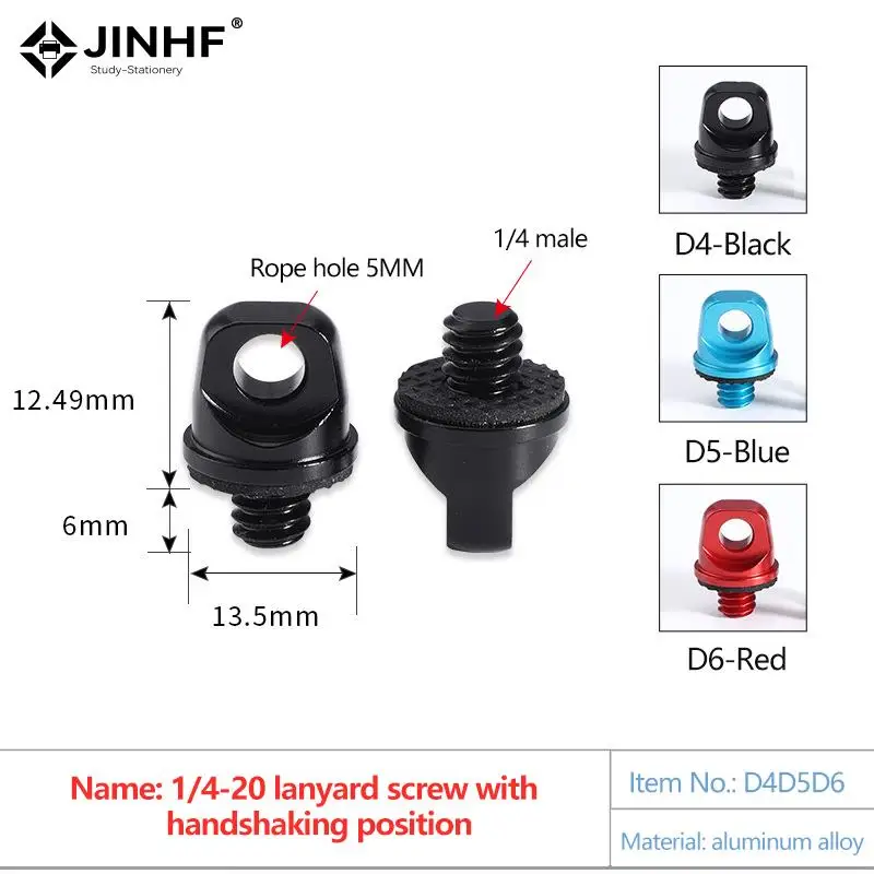 1/4" 3/8" Lanyard Screw D Ring Handle Shoulder Strap Mount Adapter Digital Camera Photo Studio Accessories For SLR Camera Tripod