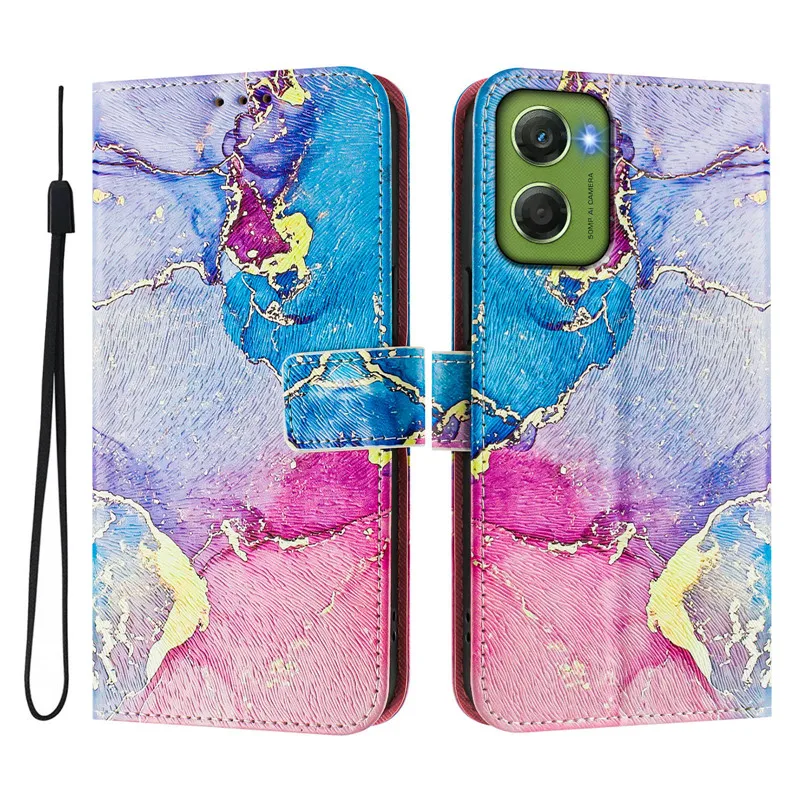 Vintage Floral Leather Wallet Case with Magnetic Flip Cover