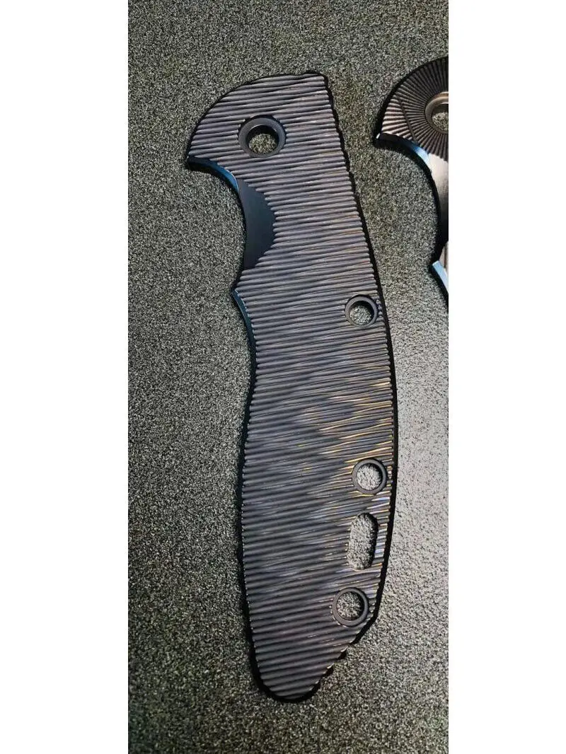 

1 шт. изготовленный на заказ DIY Рисунок пшеничной волны TC4 патч для ножей Rick Hinderer XM18 3,5 ножи DIY аксессуары