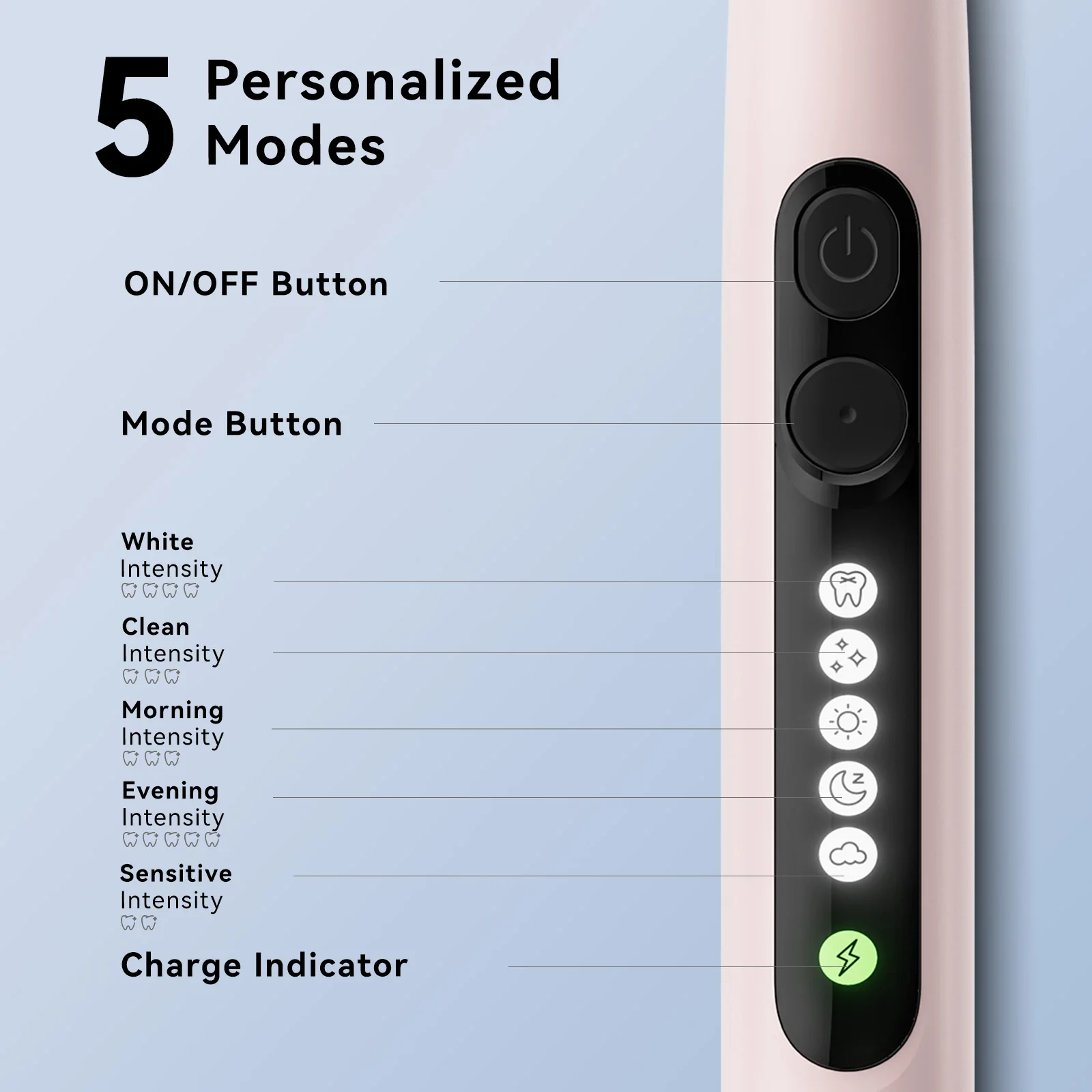 Seago Rotating Electric Toothbrush for Adults 8 Toothbrush Heads and Travel Box Smart Display 5 Modes Waterproof SG-2607