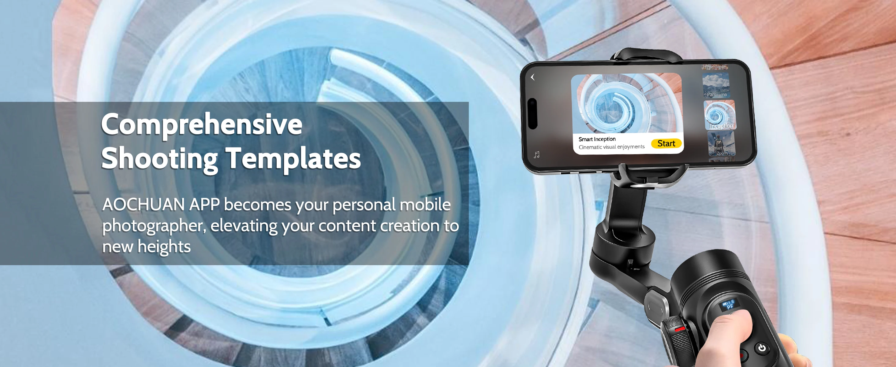 AOCHUAN Smart XPro Smartphone 3 Axis Gimbal Stabilizer For iPhone and Android Smartphone Shooting Video With fill light effect