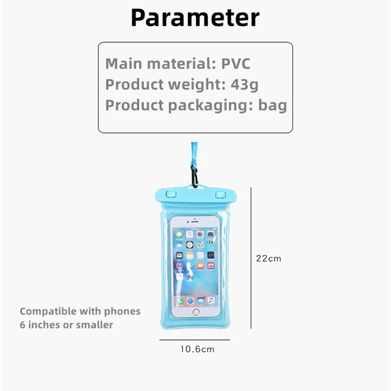 apple iphone 11 Pro Max case Universal Waterproof Mobile Case PVC Swim Water Proof Bag For iPhone 13 12 11 Pro Max X Xs 8 Xiaomi Redmi Huawei Samsung Cover phone cases for iphone 11 Pro Max 
