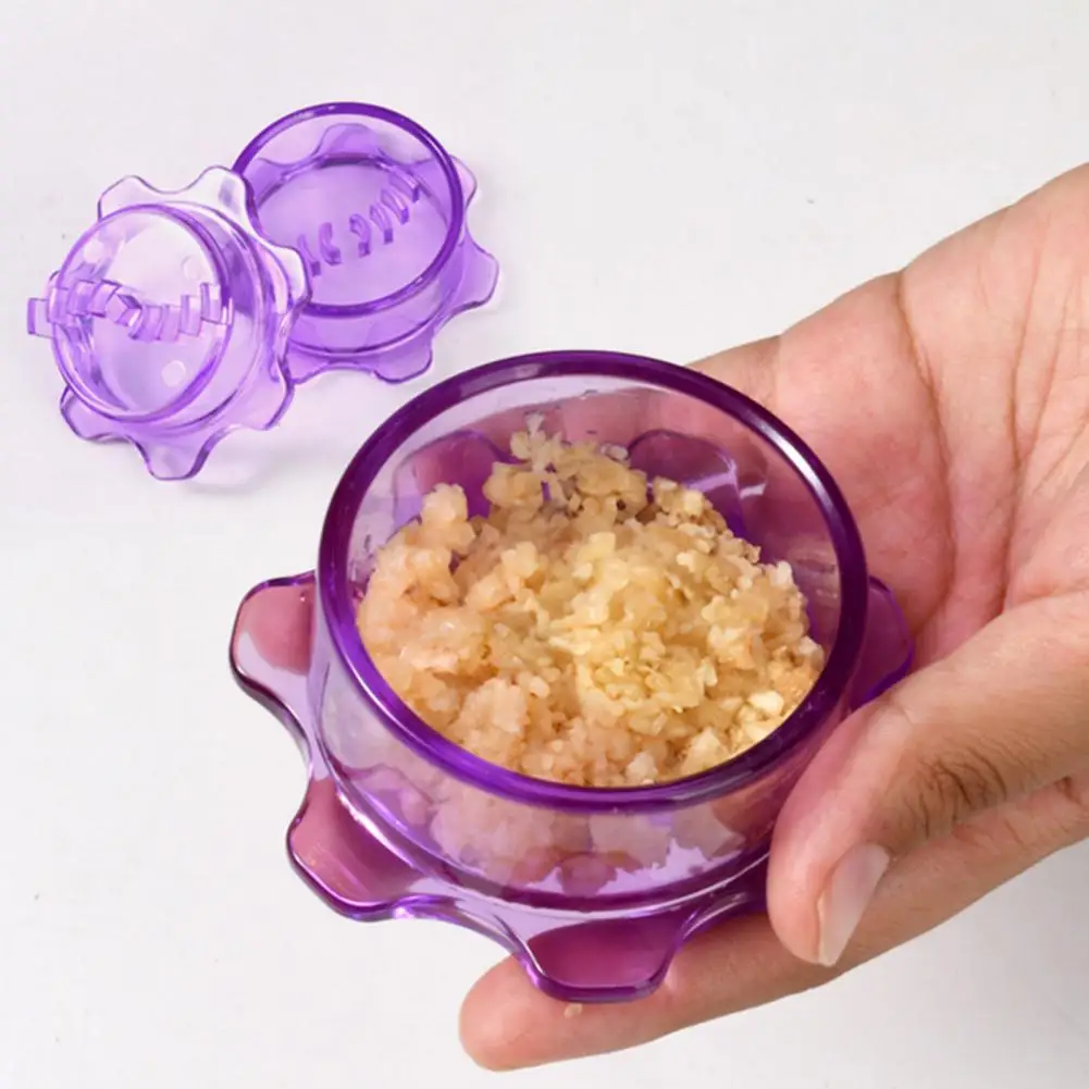 Garlic Mincer Portable Manual Garlic Press for Quick Meal Prep Translucent Kitchen Tool for Ginger Herbs Nuts