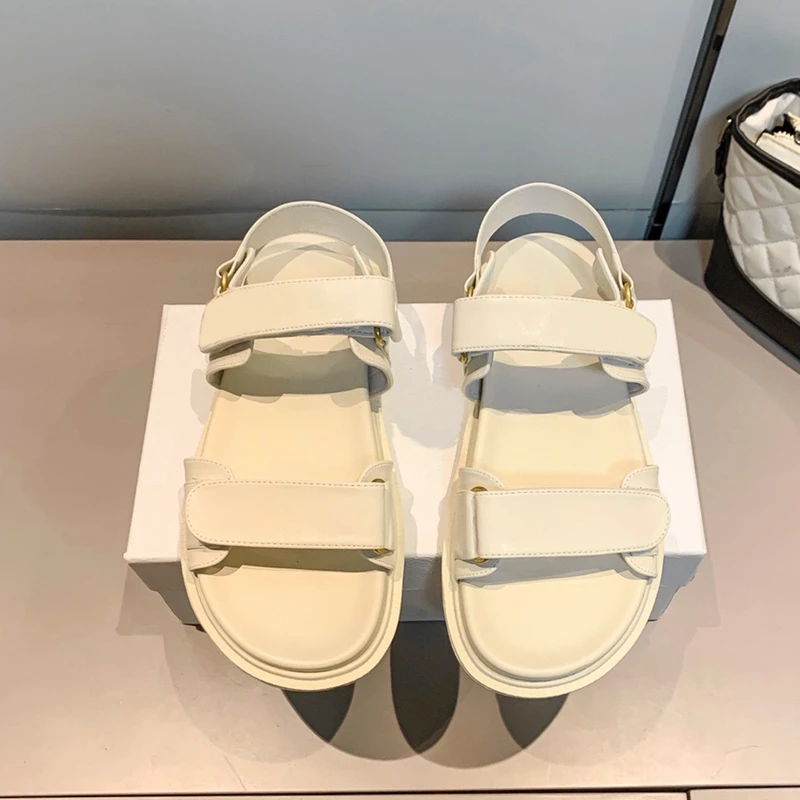 Summer Fashion Leather Women's Sandals Female Flats for Women's Rome Platform Sandals for Women 34-42 women sandals women flats