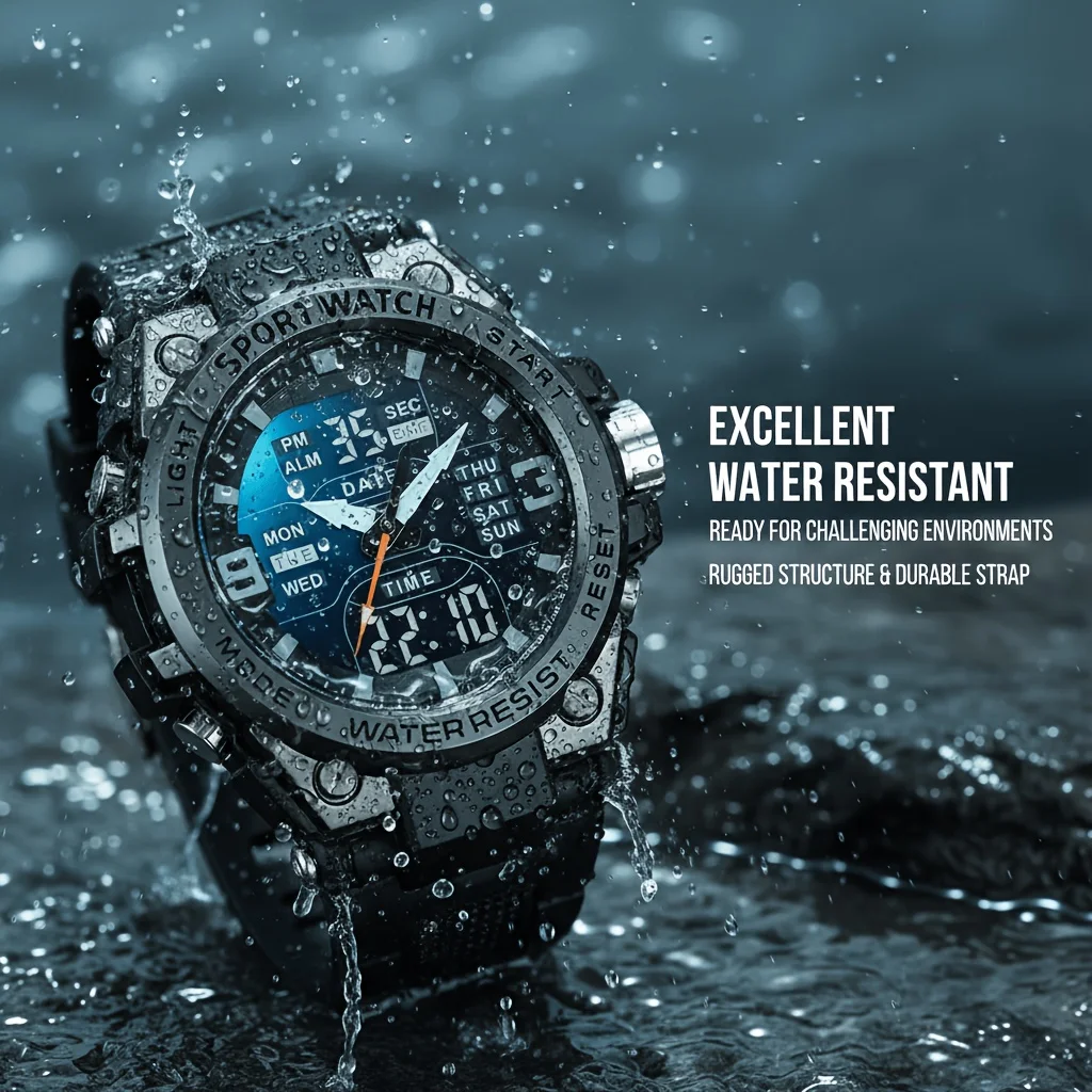 Trendy men's and women's sports watches with multifunctional student dials and electronic watches - 5