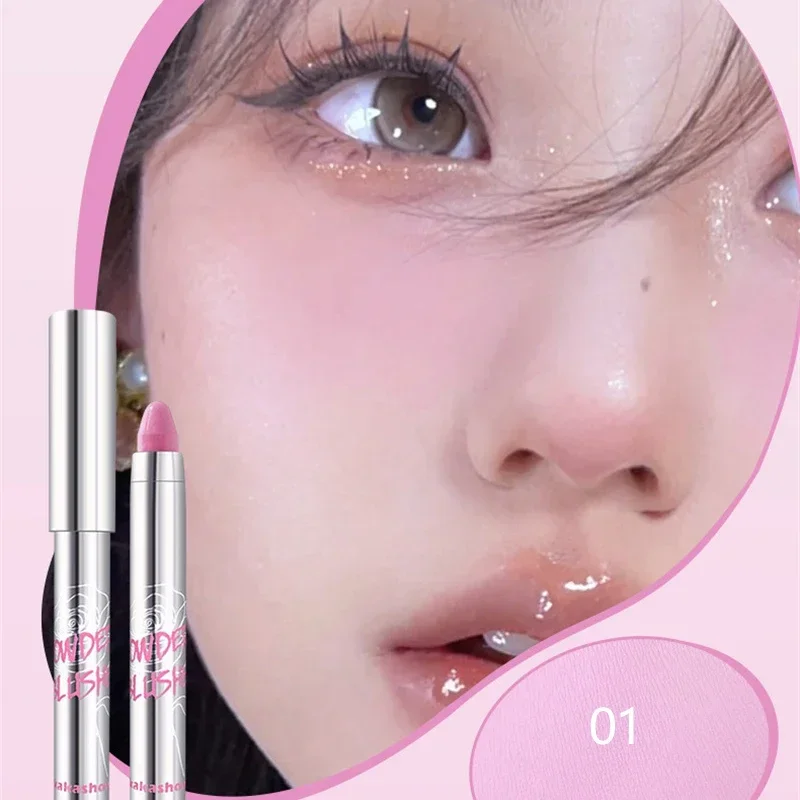 6 Farben Sweet Blush Stick – vielseitig einsetzbar für Augen und Wangen – Creme-Lidschattenstift – langanhaltend, wasserfest – Rouge-Stift – Make-up für Mädchen_voghion.com