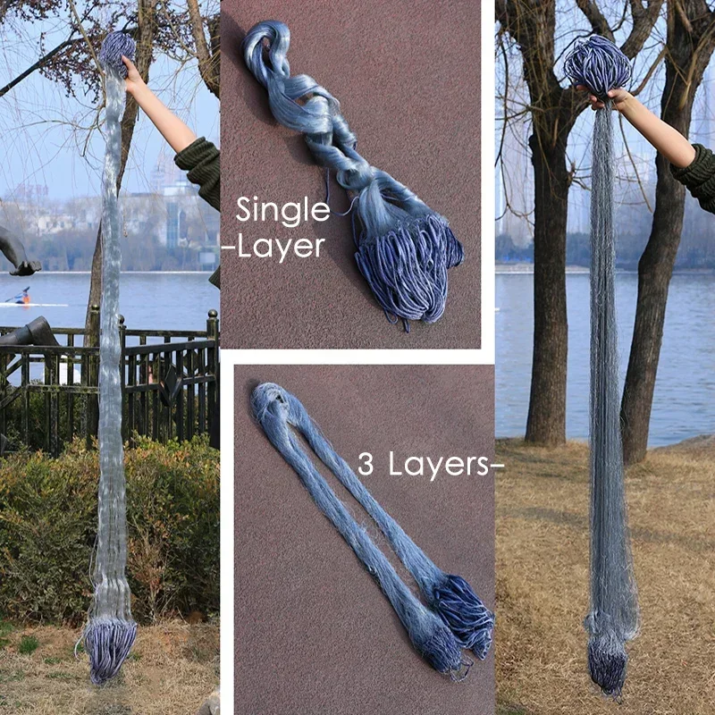 Fishing Nets Lawaia Single Layer/Three Layers Handmade Sticky Gill Fishing Net European Style Gillnet Finland Network fishing net