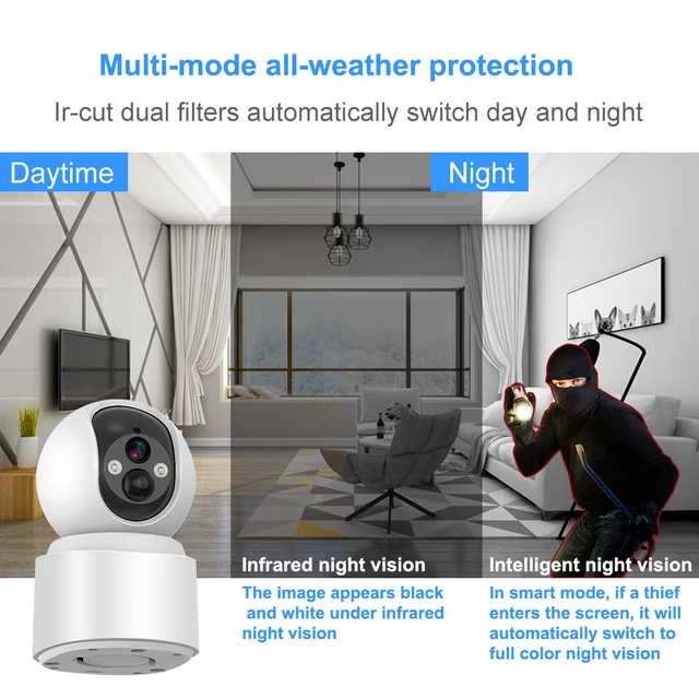 10X Zoom WiFi Camera 5MP Baby Monitoring 1-4Pcs Home Security Built-in Battery PTZ Optical CCTV Auto Tracking Surveillance IP Ca 5