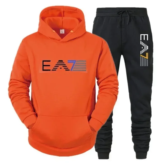Ensemble de vêtements de sport pour hommes, ensemble deux pièces + pantalon à la mode et décontracté, automne et hiver 1