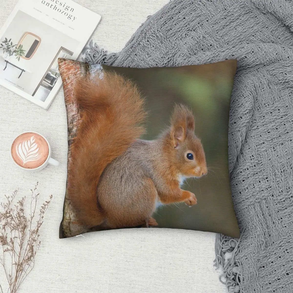 

Squirrel Pillow Cover Animal Nature Cute Fashion Pillow Case For Sofa Home Decoration Cushion Cover Soft Custom Pillowcases Gift
