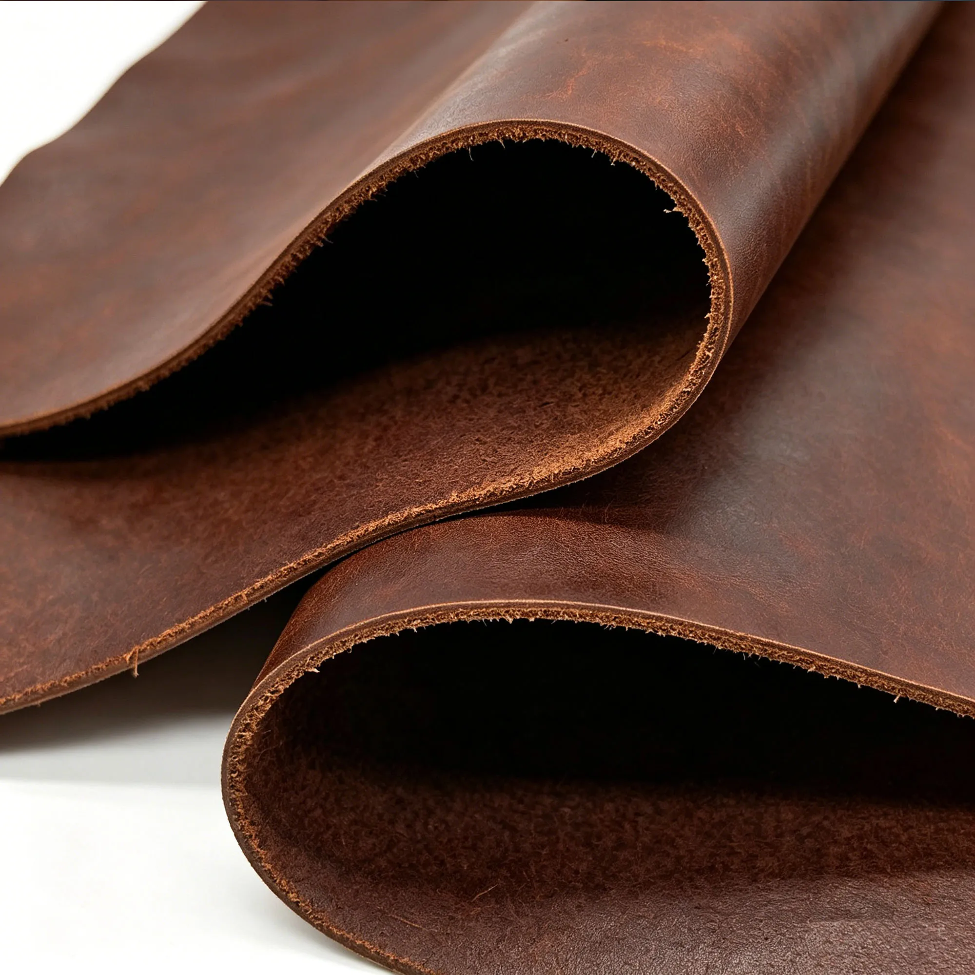 Premium Full-Grain Vintage Oil-Tanned Crazy Horse Leather