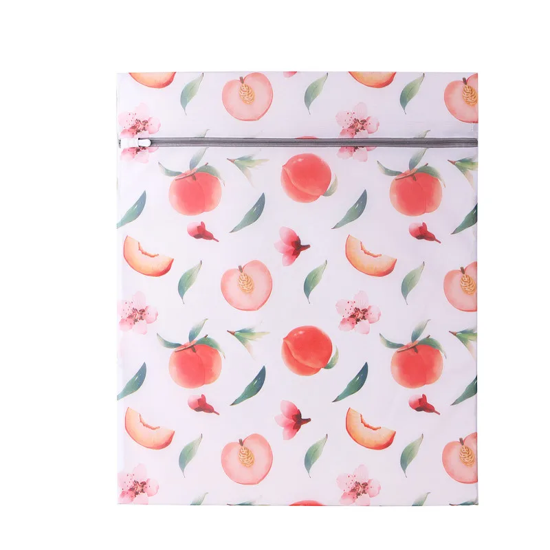 Peach Printing Laundry Bags for Washing Machine Dirty Clothes Wash Bag Travel Organizer Underwear Laundry Basket Bra Washing Bag 6