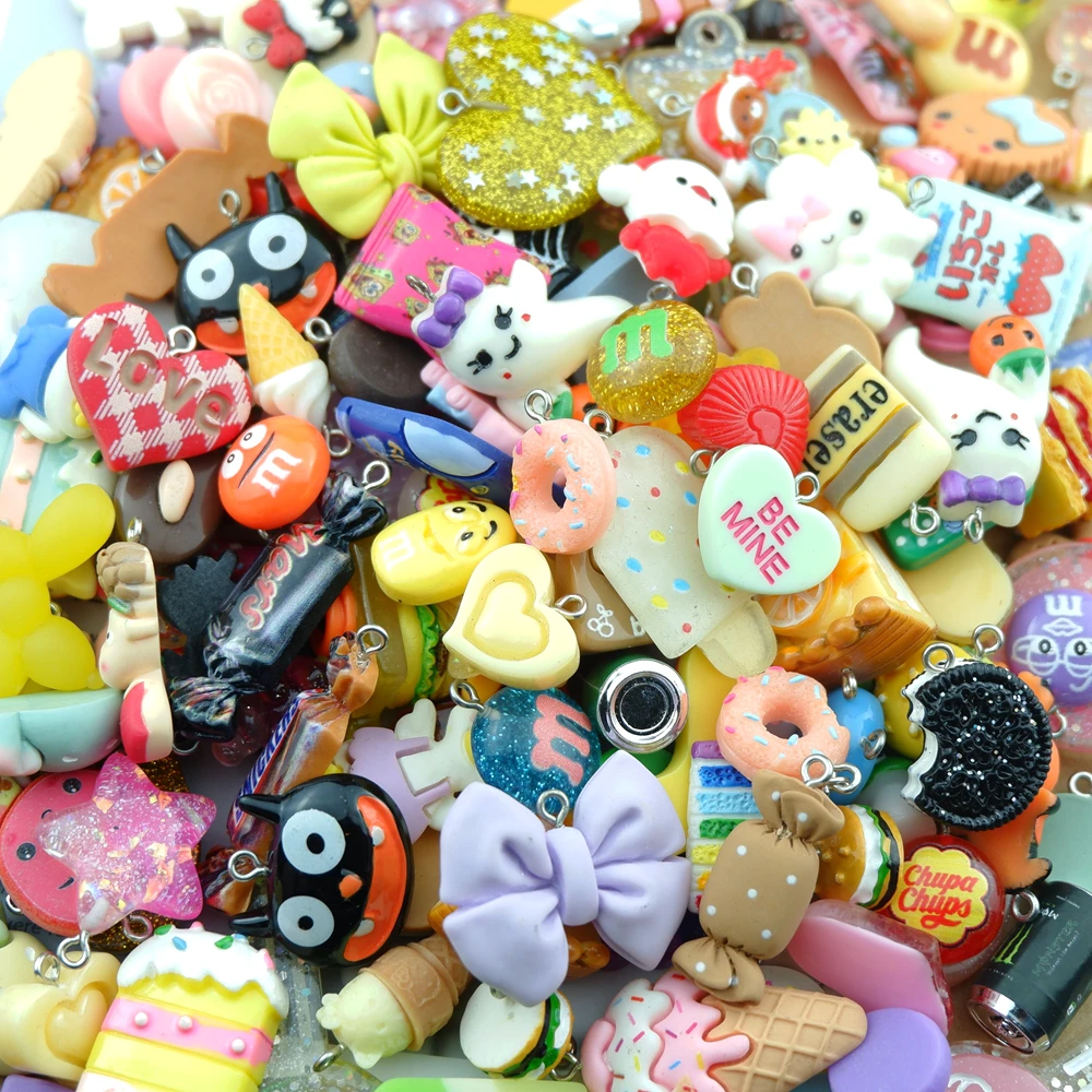 

Mix Resin Charms By Random(not only photo shows more than 1000designs) Bracelets Earring Jewelry Making Pendants Wholesale Bulk