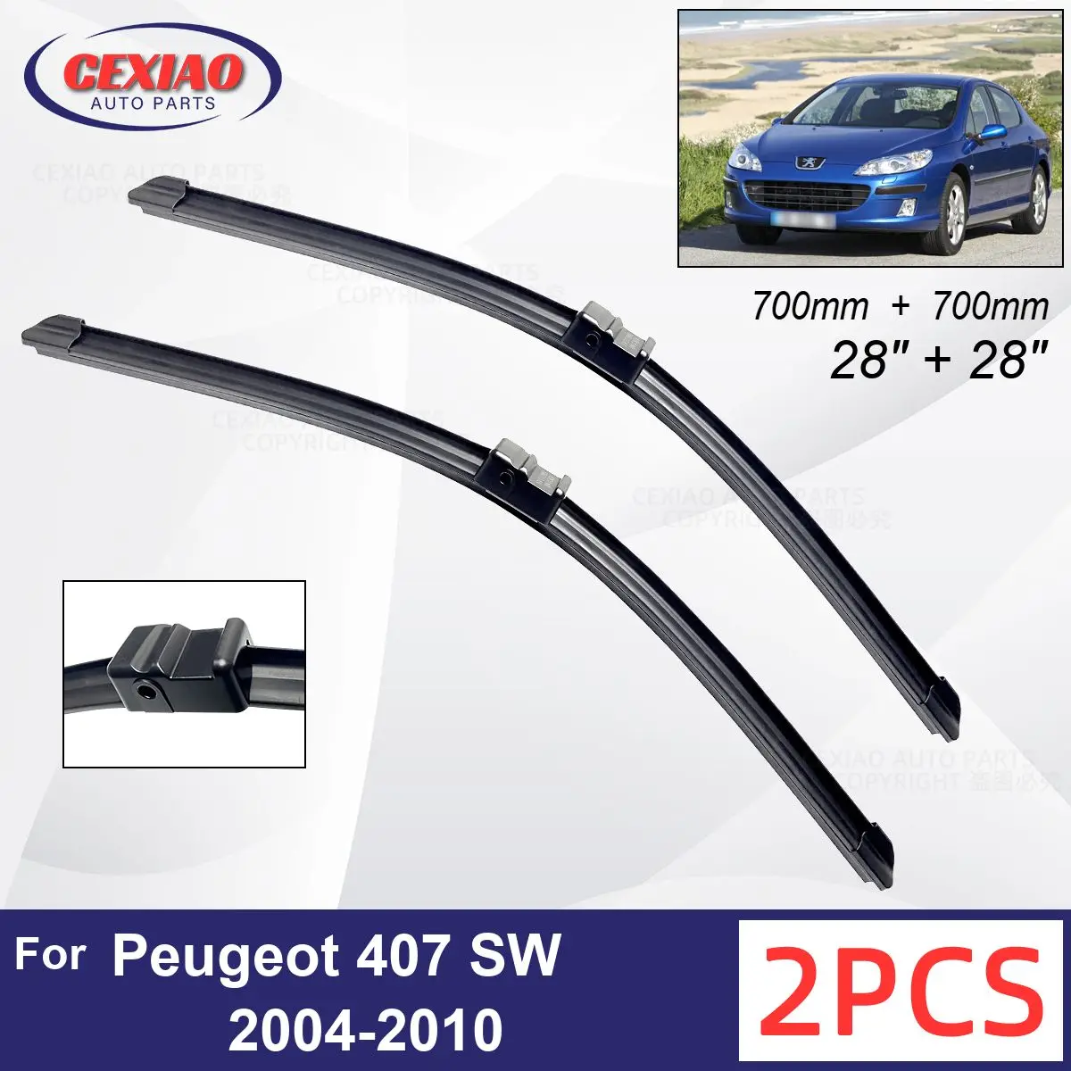 CarWiperForPeugeot407407SW20042010FrontWiperBladesSoft