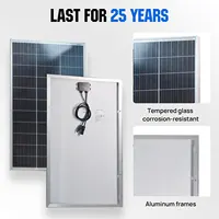 Panneau solaire 100W 200W 300W 400W, panneau photovoltaïque en verre rigide 18V, cellule solaire monocristallin pour chargeur de batterie 12V/24V 3