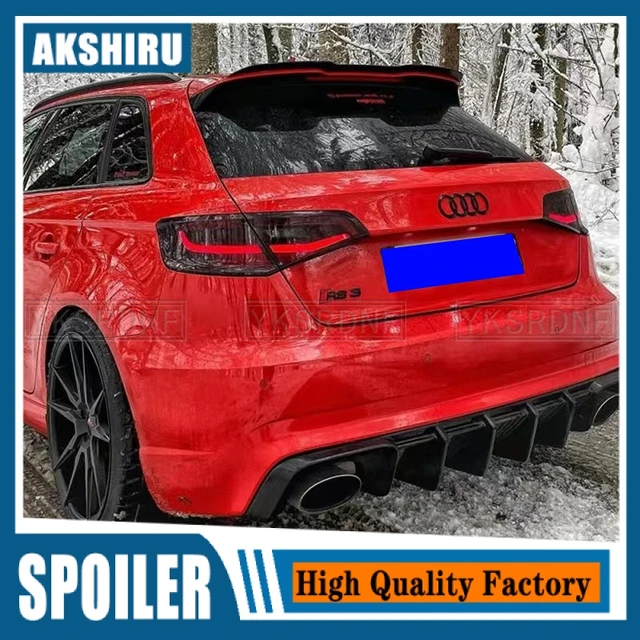 Audi A3  S3 8P (3-dr) Rear Spoiler (RS3 Style) Material Carbon Fiber