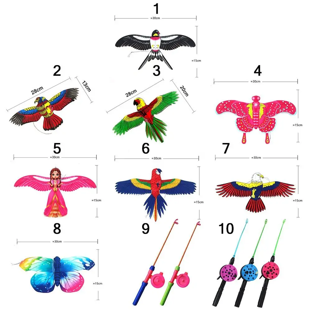 Eagle Kite and Rod Kite Line Large Eagle Flying Bird Kites Children Gift Cartoon Kite Family Trips Garden Outdoor Sport DIY Toy 6