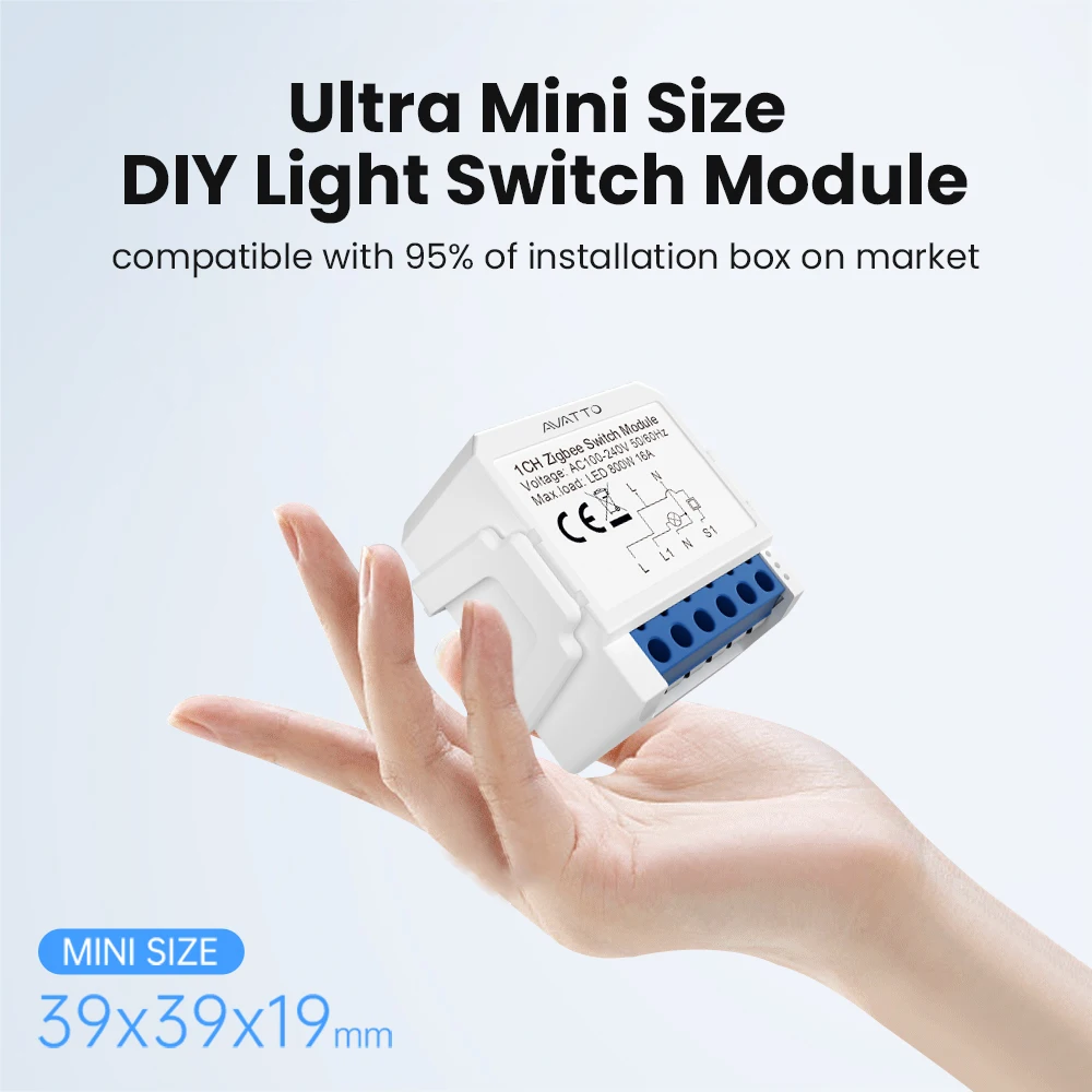 AVATTO Tuya ZigBee Smart Switch DIY Module with Timer and Remote Control Integration