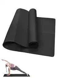 Premium Comfort 4mm Thick EVA Foam Yoga and Pilates Mat for Fitness and Gymnastics (Black)