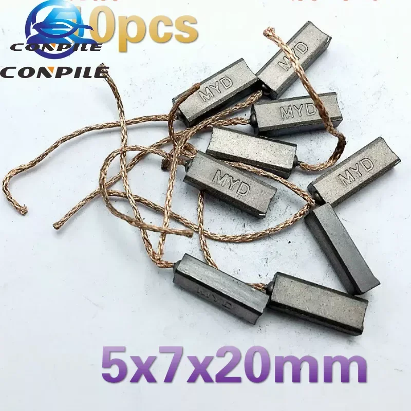 5X7X20mm 5X8X20mm Car Generator Brush Brush Regulator Rear Outlet Line 10pcs car generator brush