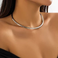 Collier Ras du Cou en Forme de Cercle Épais pour Femme, Élégant, Simple, Bijoux à la Mode, Accessoires Féminins, 2023 2