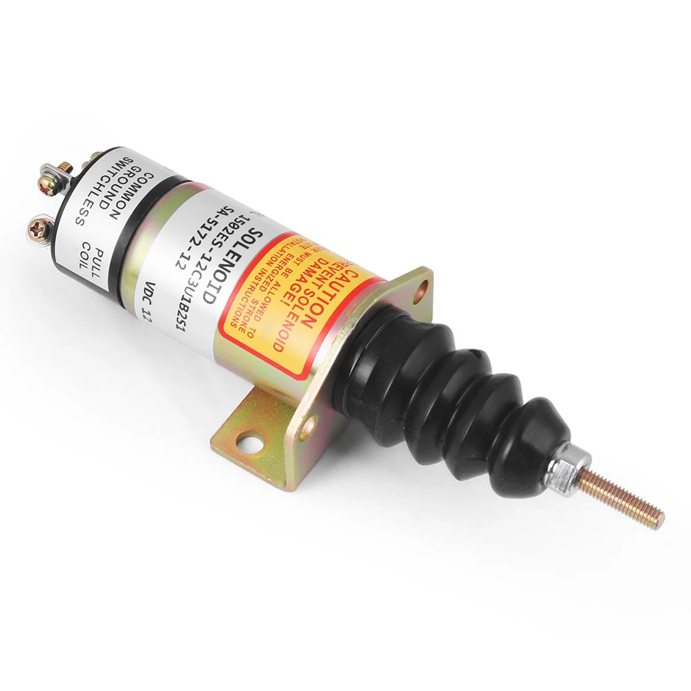Car Stop Solenoid for Woodward 12V SA-5172-12 1502ES-12C3U1B2S1 with 3 Terminals