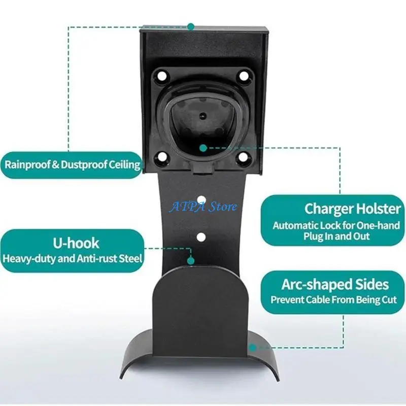 U13C 적응형 차량 충전 벽면 브래킷 지원 간편한 스냅온 설치 공간 효율적인 차고 정리 시스템