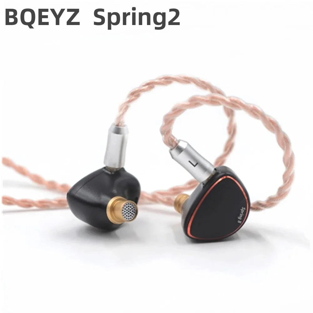 

BQEYZ Spring 2 HIFI In Ear Earphones Triple Hybrid+BA Driver+13mm Dynamic Driver+Piezoelectric Headphones with 2Pin 0.78mm IEM