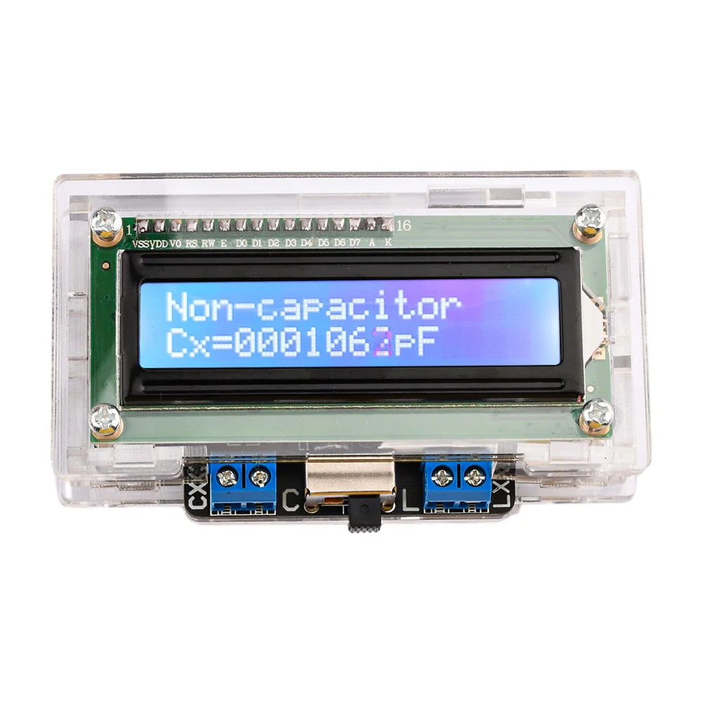 5V Power Supply/Rechargeable High Precision Inductance Meter Digital Capacitor Meter LCD Capacitance Meter Tester with USB Cable 2