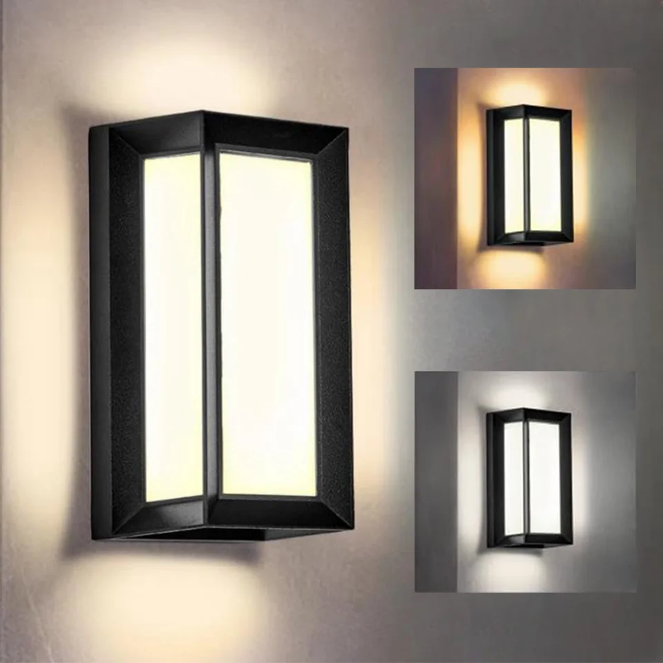 Outdoor LED Wall Lamp with Presence Sensor - Waterproof Wall Light for Garden, Porch, and Balcony