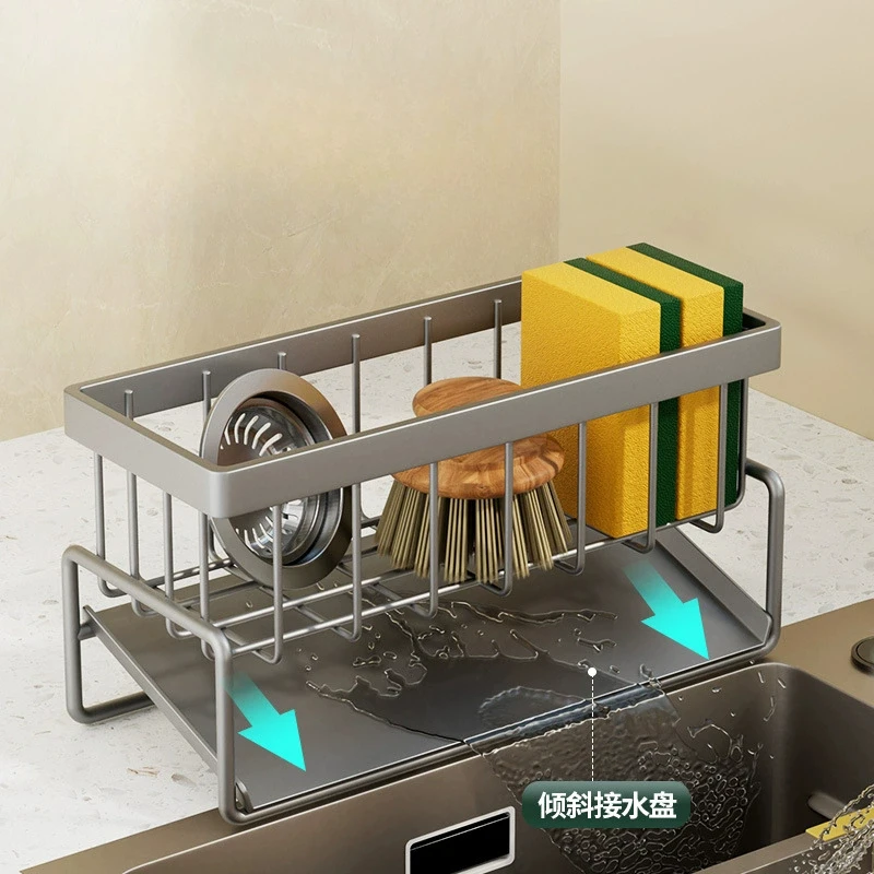 Kitchen Shelf Cleaning Cloth Storage Draining Rack Household Detergent Sponge Rack Water Sink Water Sink kitchen