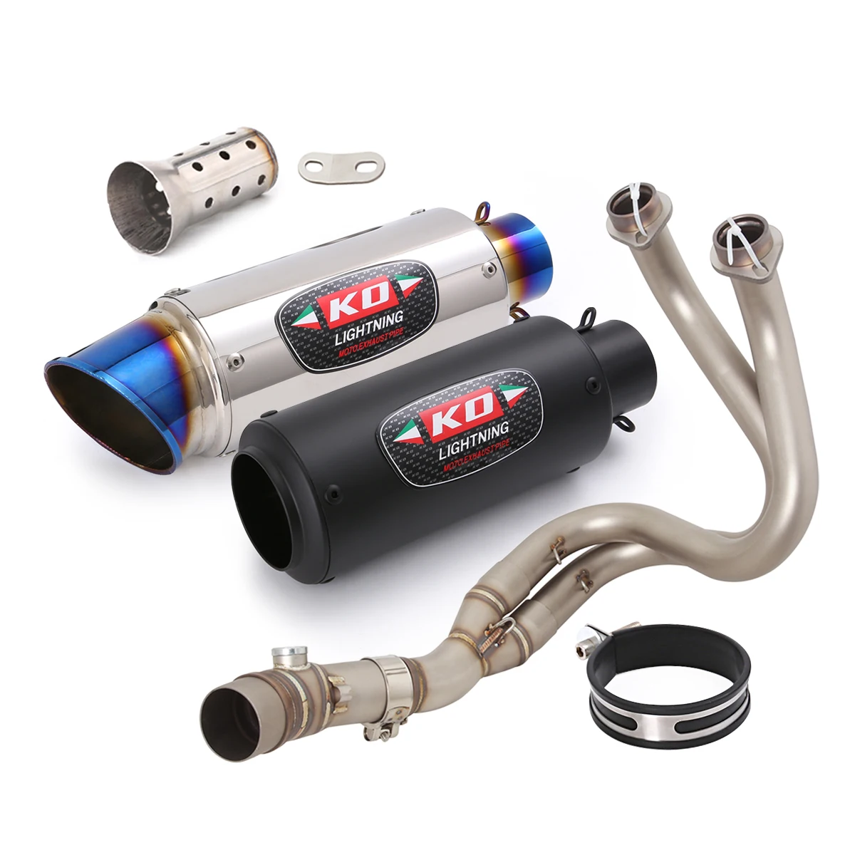 MotorcycleExhaustSystemPipeSlipOn51mmMufflersEscapeStainlessSteelForKawasakiZ650