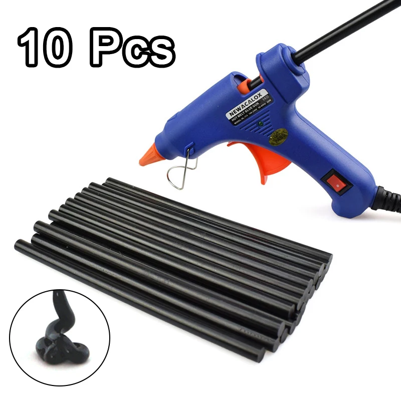 10pcs Car Glue Sticks Cars Body Dent Repair Glue Sticks Black High Adhesive Hot Melt Glue Stick