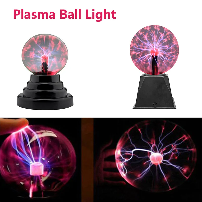 Boule De Lumière Plasma 4/5/6/8 Pouces, Flash Usb, Paillettes Statiques  Tactiles, Son Sensible, Cadeau De Noël Pour Enfants, Veilleuse - Nouveauté  Éclairage - AliExpress