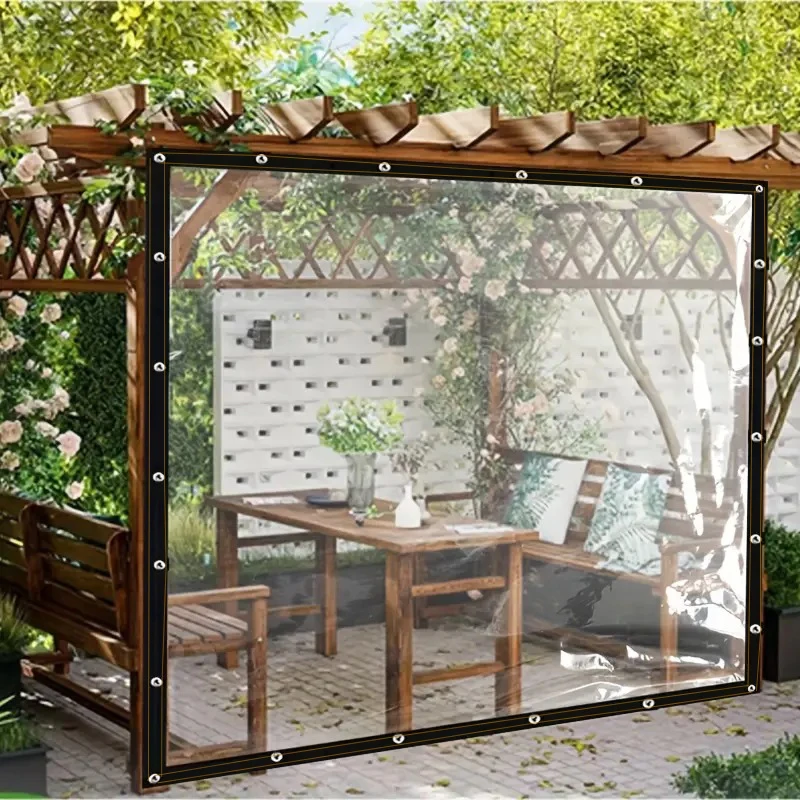 Rainproof Tarpaulin Transparent Plastic Rainproof Film Terrace Succulent Plant Insulation Tent Balcony Awning Tarpaulin Outdoor Waterproof Tarpaulin