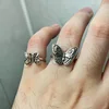 Retro Little Butterfly Ring For Women Silver Color Punk Gothic Adjustable Open Ring Cute Jewelry Accessories love Gift For Girl 6